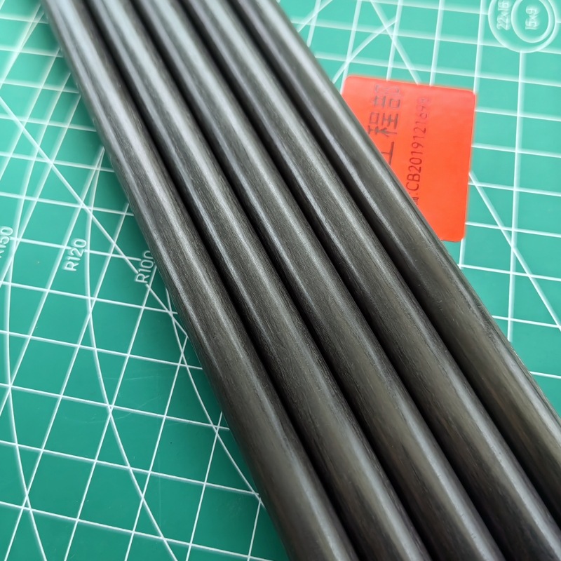实心碳纤维杆圆形椭圆碳棒厂家抗蠕变高强碳杆支架智能设备轻量化