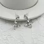 新款镶锆石镂空简约耳坠