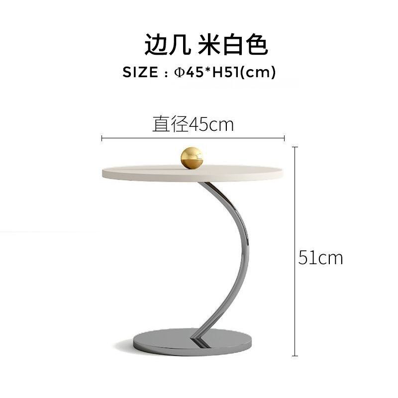 简约现代法式奶油圆形客厅极简茶几悬浮家用飞碟小户型设计师高级|undefined