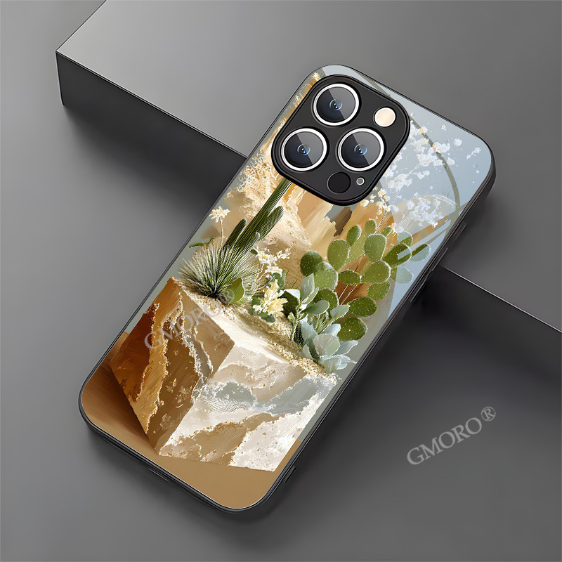Minimalist Style Modern Aesthetic Phone Case with a High-End Feel, Suitable for iPhone 18 Pro, New Anti-Scratch Glass Case for Girls