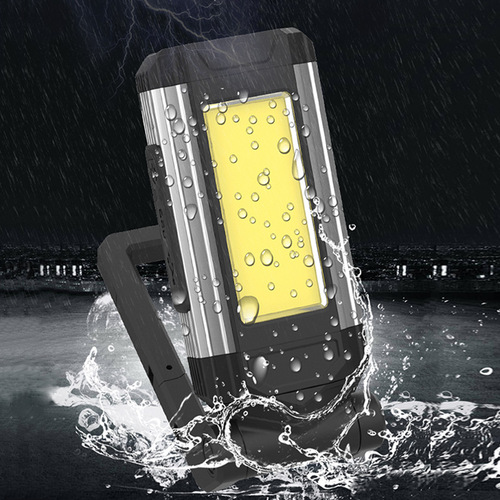 COB High-Intensity Automotive Repair Work Light with Foldable Hook, Strong Magnet, and Multifunctional LED Camping and Emergency Repair Flashlight