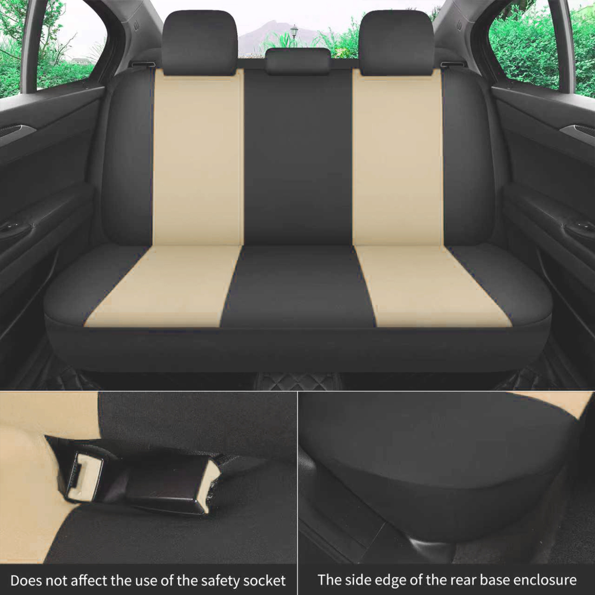 Cross-Border New Model Glacier Pattern Pressed Fabric Five-Seater Universal Car Seat Cover for All Seasons, Hot-Selling on Amazon Mexico