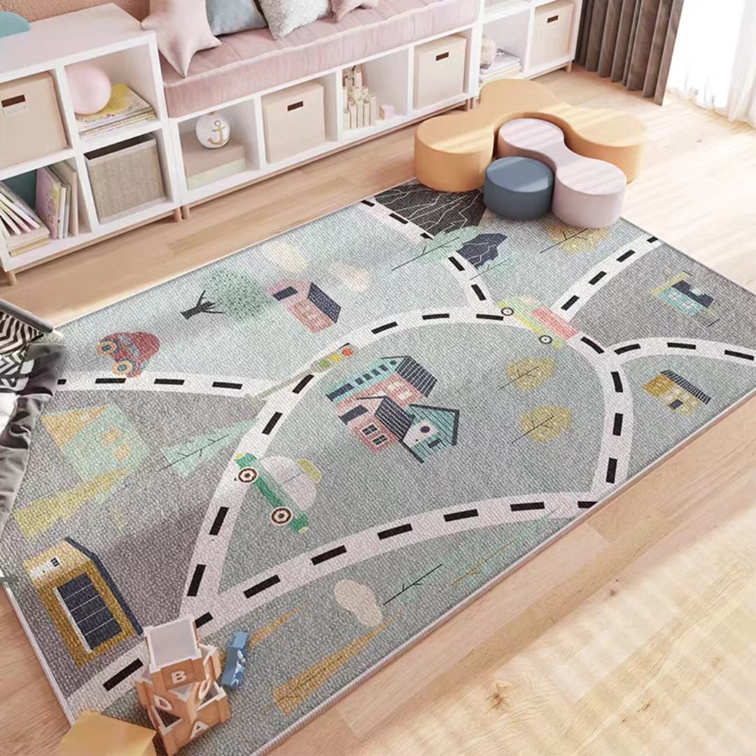 Hogar engrosado bucle de lana estera de escalada de bebé a prueba de frío gota-resistente plegable manta de noche habitación de los niños Juego educativo Manta