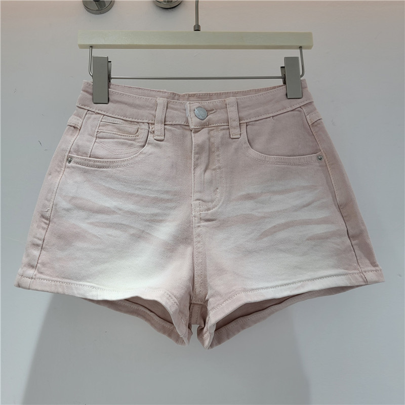 Pantalones Cortos de Mezclilla de Cintura Alta y Pierna Ancha para Mujer