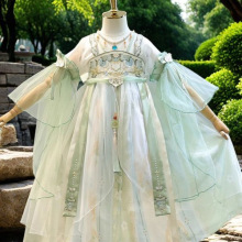 汉服夏装新款女童连衣裙儿童襦裙古装薄款套装改良中国风仙气飘逸