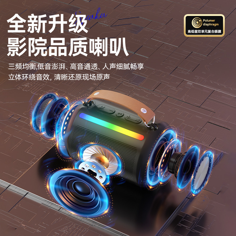 スマート Bluetooth ワイヤレス スピーカー ベルリン サウンド小型大音量サブウーファー屋外ポータブルカード スピーカー|undefined