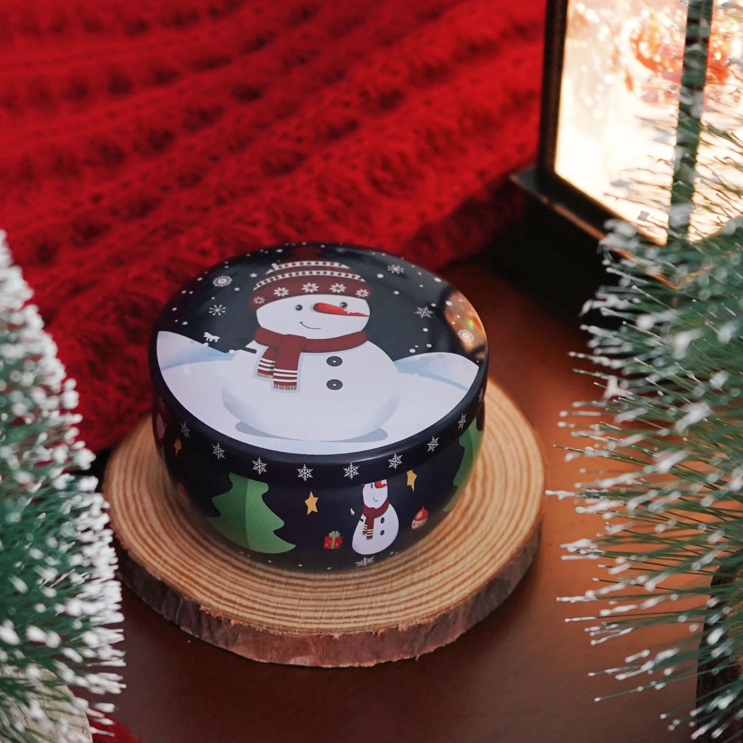 Navidad caja de regalo de vela de banano set romántico no humo perfume adornos regalo de mano vela doméstica de Navidad al por mayor