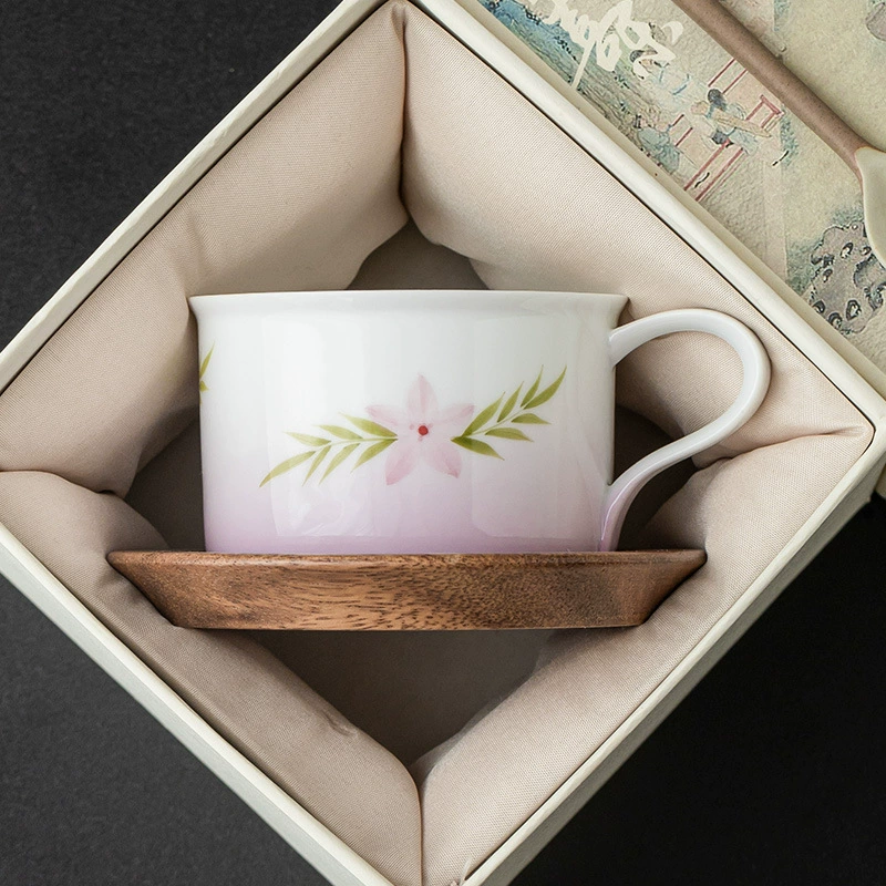 Ceramic coffee mixing stick, set, gradient, Chinese style, hand painting