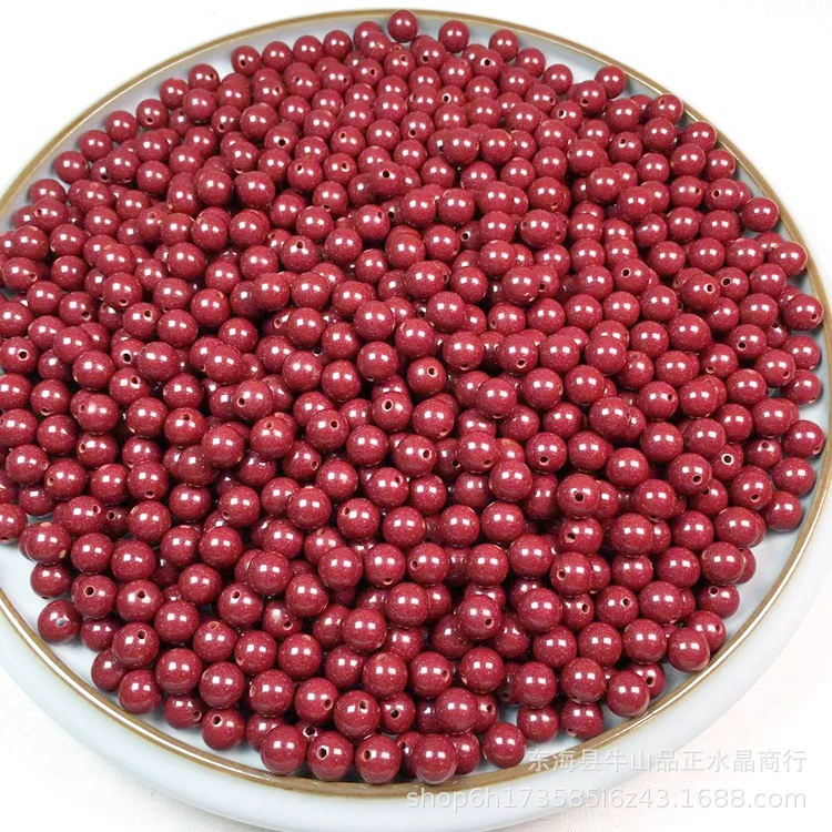 Round beads, accessories, wholesale, cinnabar
