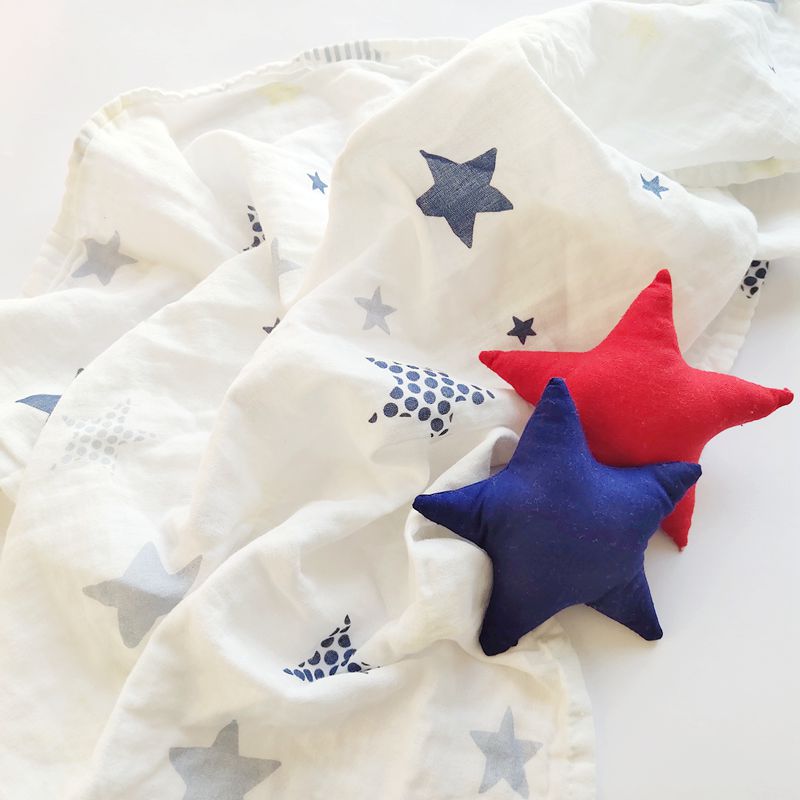 Newborn Baby Type a 2-Layer Pure Cotton Gauze Delivery Room Swaddling Towel Baby Single-Layer Swaddling Towel Bath Towel