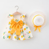 Summer dress girl's for princess, children's clothing, wholesale, lifting effect, flowered