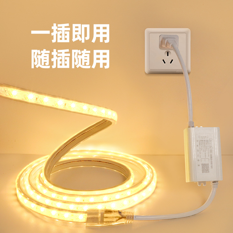 3 색 디밍 LED 스트립 220V 거실 천장 무선 패널 원격 제어 지능형 디밍 컬러 셀프 접착 라이트 바