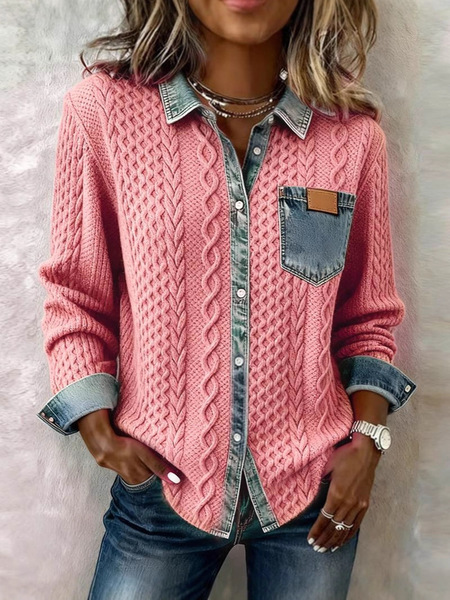 Knitted demi-season shirt