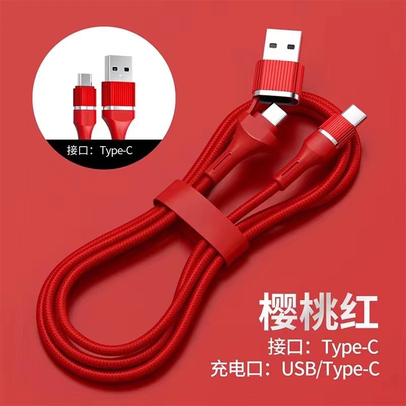 20W 2-in-1 Dual Output Data Cable USB+Ty...