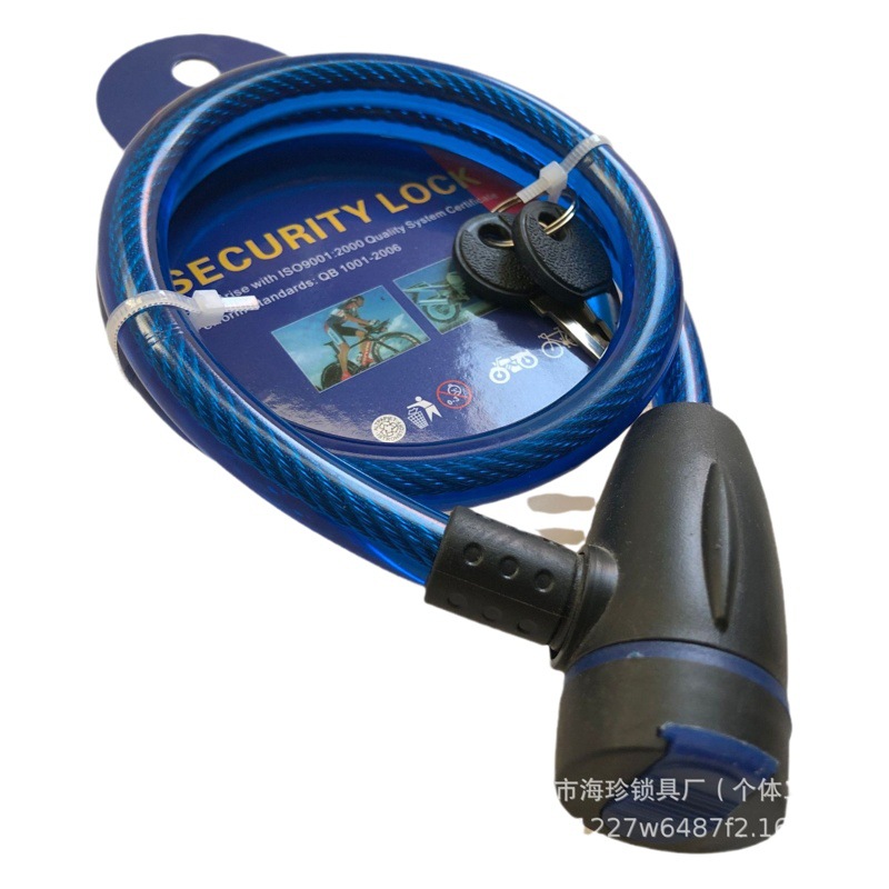 Candado de cable de acero para bicicleta de montaña/carretera, con soporte y mecanismo de combinación, antirrobo, venta al por mayor.
