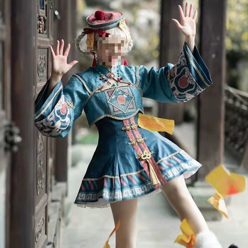 Платье Lolita JSK, платье в стиле лолита для косплея и хэллоуина, комплект, зелёное, размеры S–XXL
