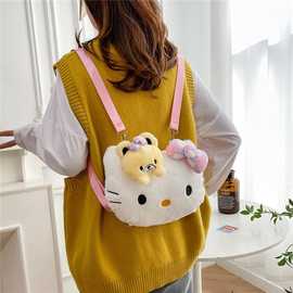 hellokitty书包萌趣背包新款潮儿童包公仔双肩包女孩单肩斜挎包