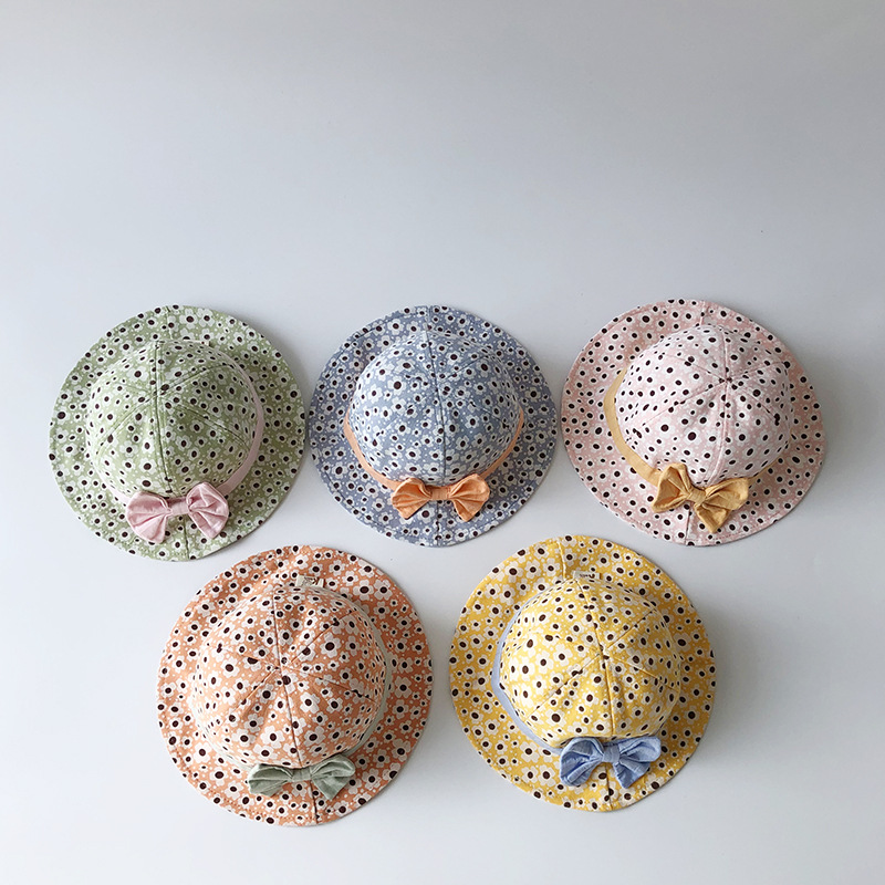 Children's Thin Floral Cute Sun Fisherman Hat display picture 1