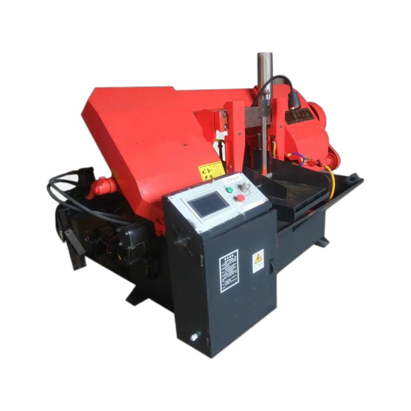 Portal de gran rigidez sierra de cinta metálica horizontal de corte de barras de acero canal de acero redondo