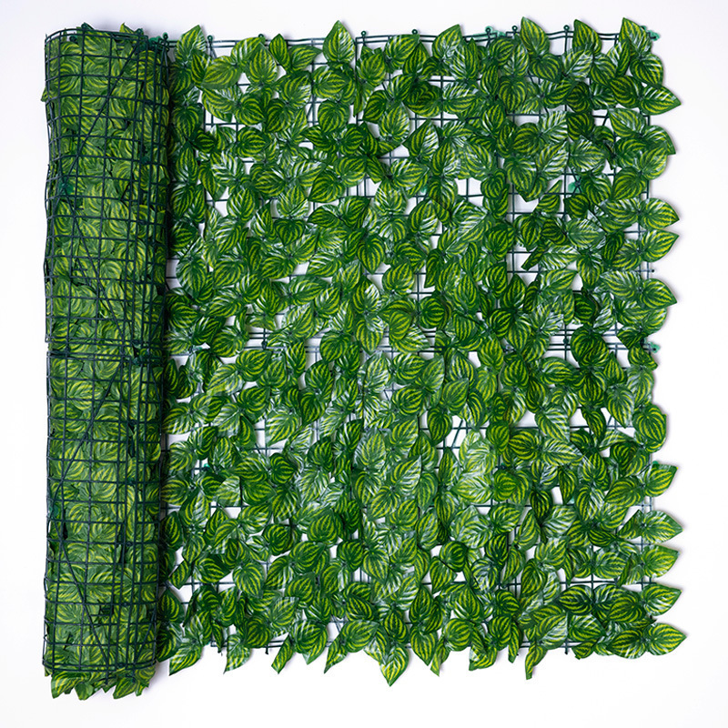 Valla de hoja verde de plástico transfronteriza Pared de planta verde Patio Balcón Valla decorativa Valla de simulación de venta directa de hoja