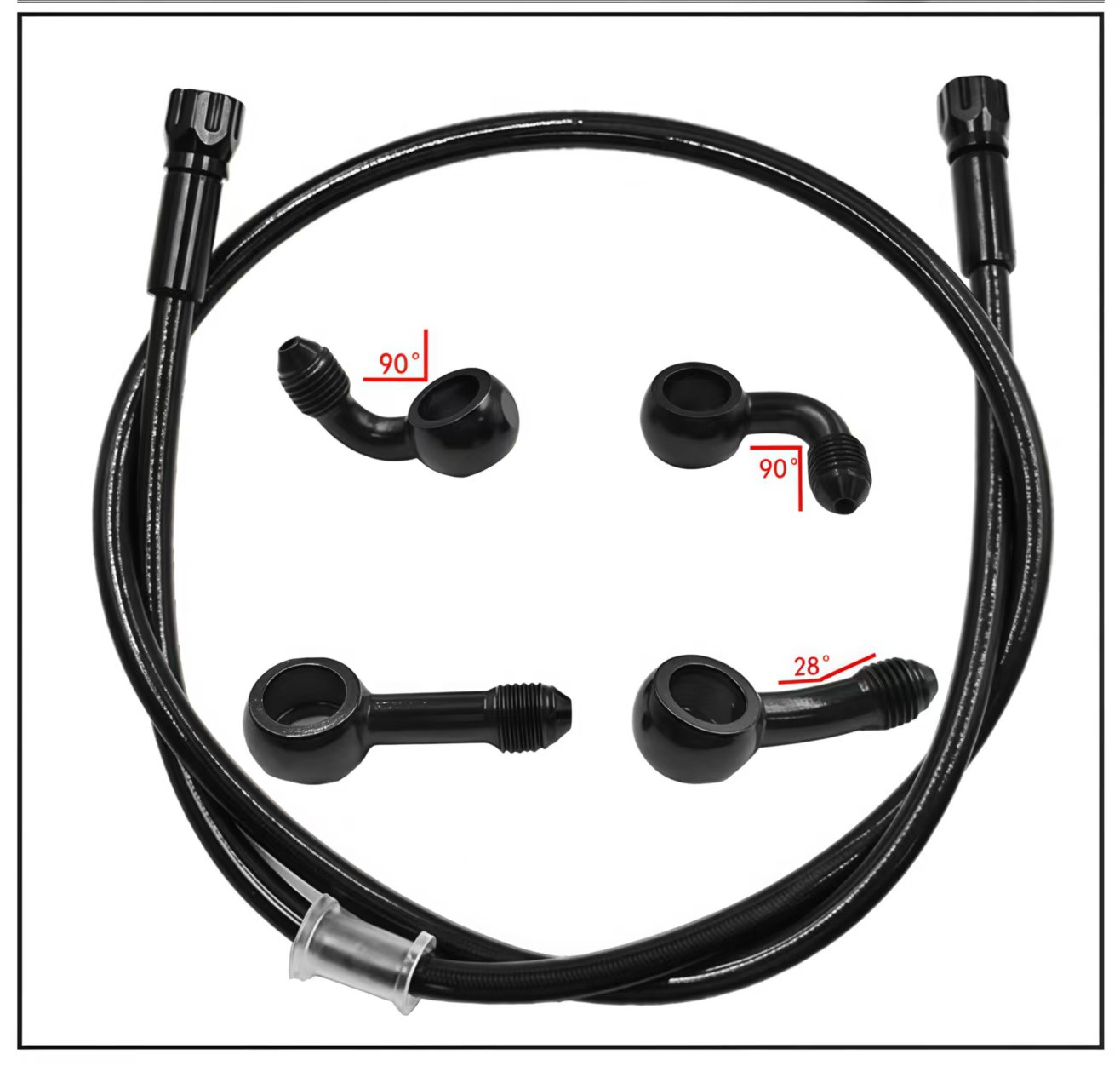 Motorcycle Cnc Oil Pipe Neutral M10 Brake Braking System An3 High Pressure Rigid Throat Multi Angle Detachable
