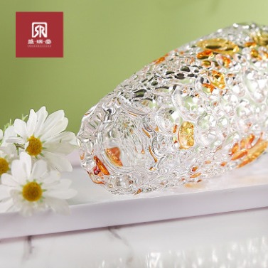 Sheng Ruitang oro checo cristal de vidrio ornamentos jarrón de alta calidad mesa de comedor de lujo sala de estar arreglos de flores hidropónicas 25cm