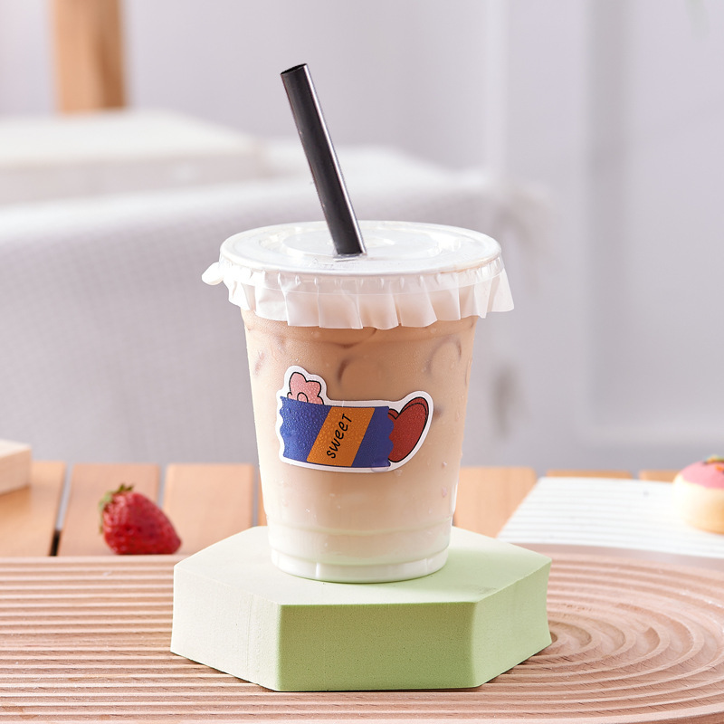 网红奶茶杯ins风一次性咖啡杯自制饮品杯外卖塑料打包杯pet冰粉杯|undefined