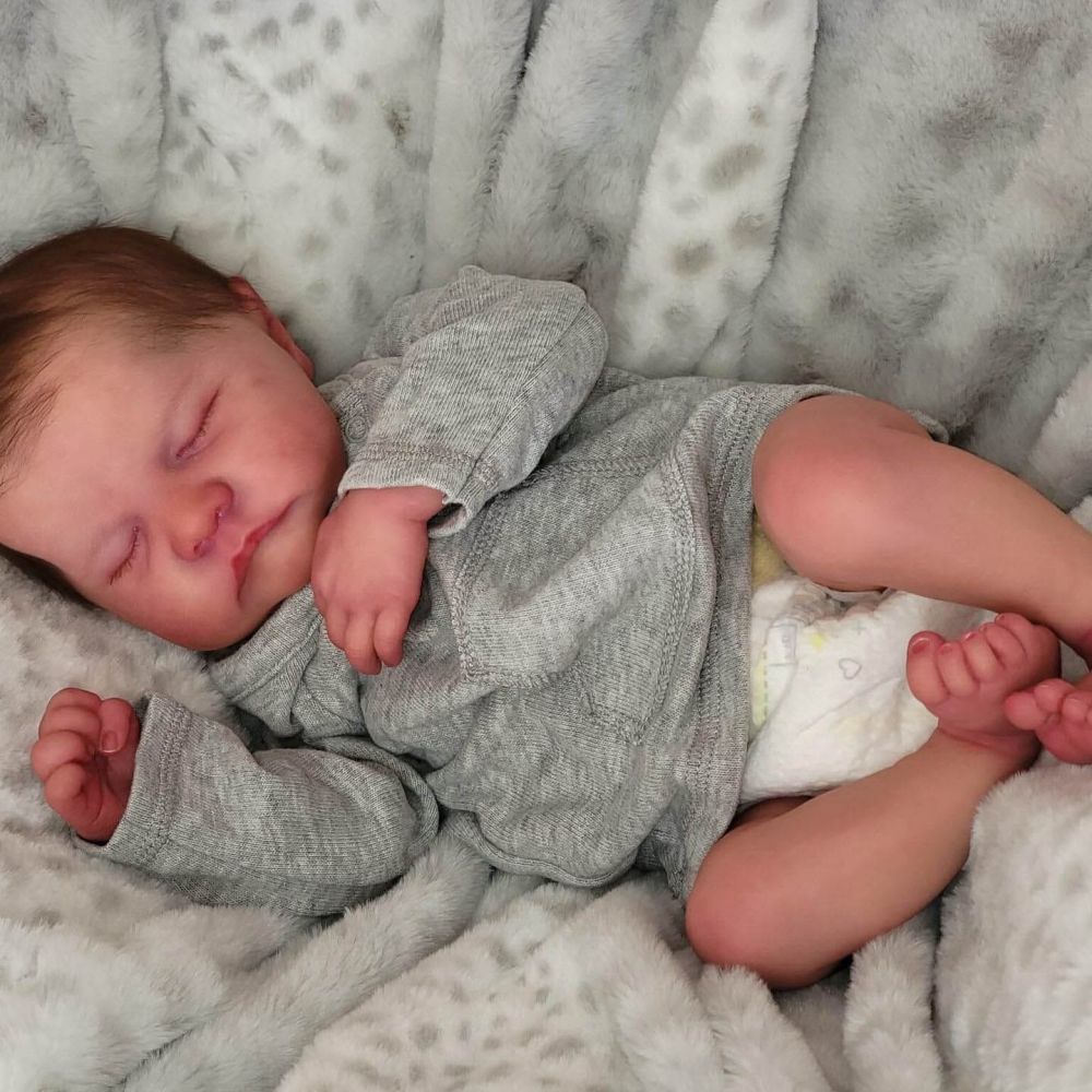 Cantalones suaves para muñecas de bebés 17 pulgadas muñecas de simulación de educación infantil Levi renacer Henghua