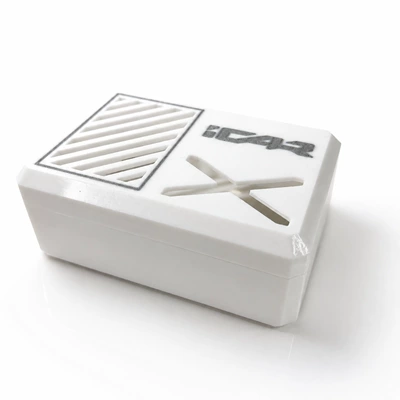 Car Car Soap Box 3D Perfplant seat - white-silver-font