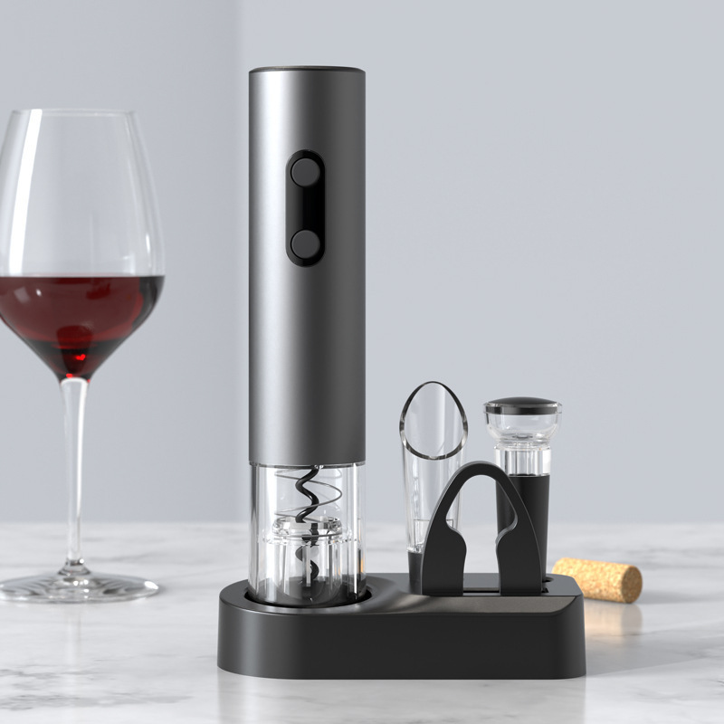 Abrebotellas de vino tinto recargable abrebotellas eléctricas abrededor automático corcho de vino tinto decantador juego de caja de regalo