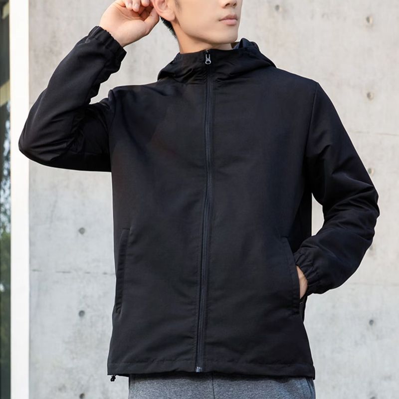 Chaqueta deportiva para hombre primavera y otoño chaqueta con capucha estilo coreano ocio al aire libre suelta más tamaño chaqueta pareja desgaste rompevientos moda