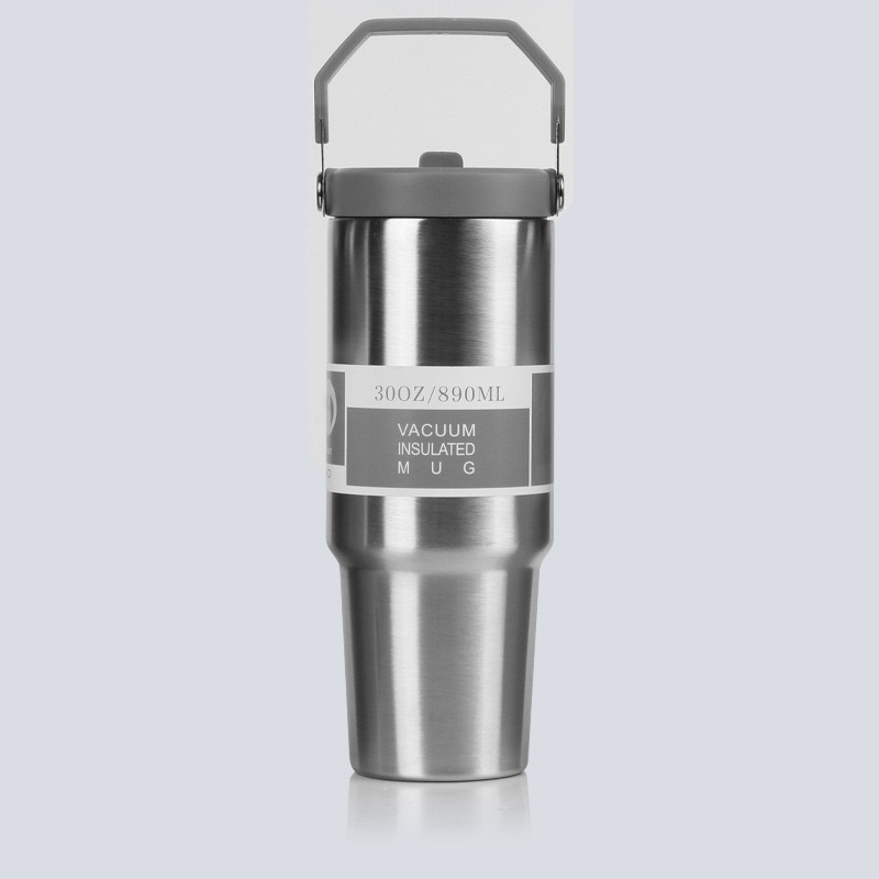 Nuevo portátil portátil 20oz 30oz taza de hielo de alta capacidad de doble capa de acero inoxidable vacío taza calibrada
