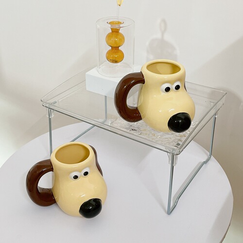 Leader Dog Hand-painted Ceramic Cup Creative Mug Children's Cute Breakfast Milk Oatmeal Cup Large Capacity Water Cup