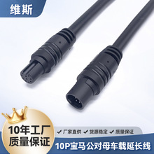 厂家直供现货车载记录仪摄像头信号连接宝马线10p公对母延长线