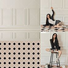 白色石膏墙背景室内拍照背景少女写真影楼服装商拍服饰拍摄背景布