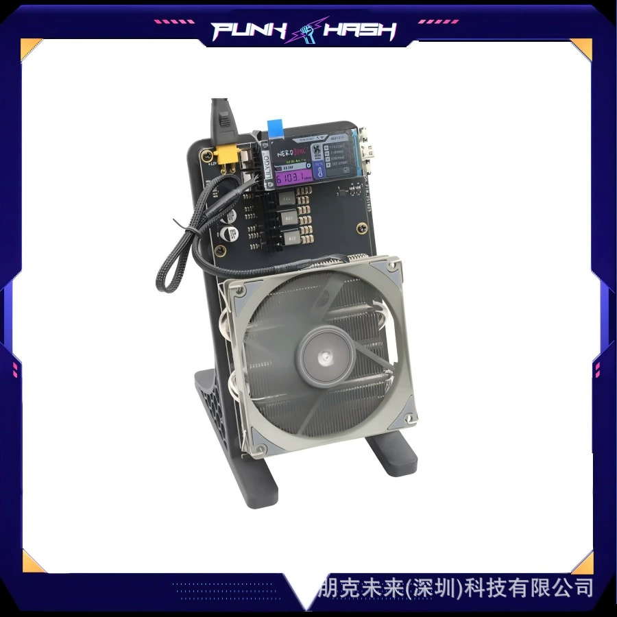 Разогнанная версия NerdQaxe++ Rev6.1 6TH майнер 100W потребление, двухвентиляторный дизайн, лоттомашина
