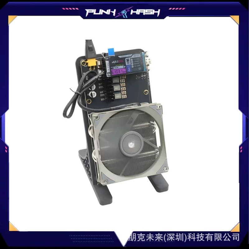 Разогнанная версия NerdQaxe++ Rev6.1 6TH майнер 100W потребление, двухвентиляторный дизайн, лоттомашина
