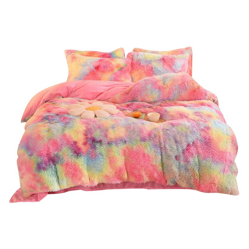 Трансграничная Внешняя торговля норковый бархат Хрустальный бархат из четырех частей зимний плюшевый коралловый бархат молочный бархат постельное белье из четырех частей