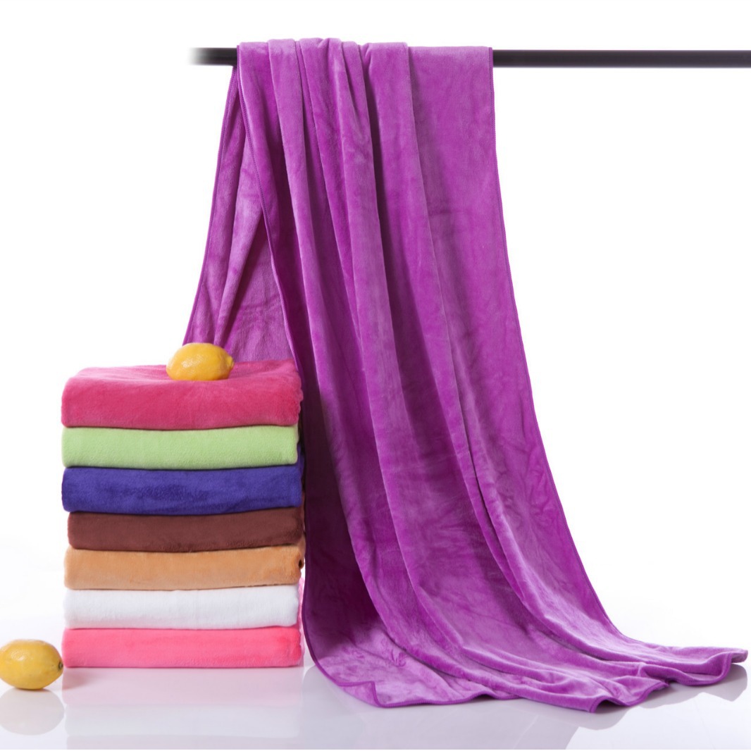 Beauty salon bath towel beach towel microfiber strong absorbent thickened 80*180 bed big towel