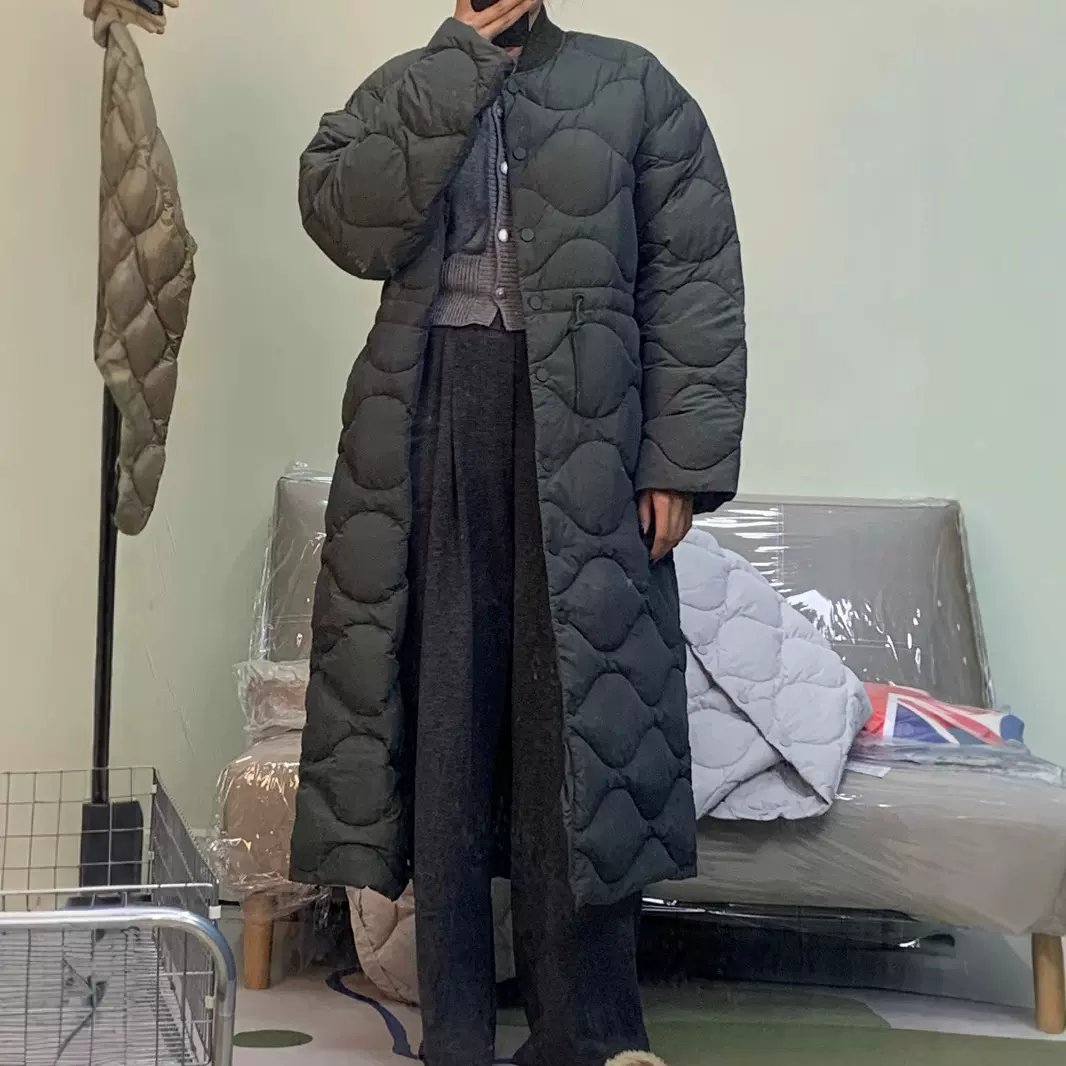 大牌尾货！！简约立领防风大被子羽绒服慵懒过膝冬季百搭保暖外套