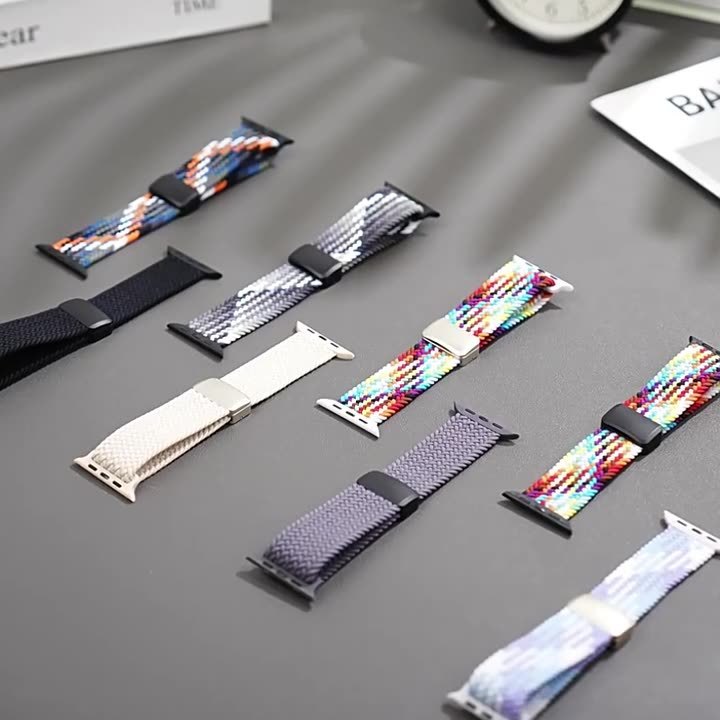 Apple iwatchS9876 時計ストラップ織り磁気バックル時計ストラップ ApplewatchS10 男性と女性の通気性に適しています。|undefined