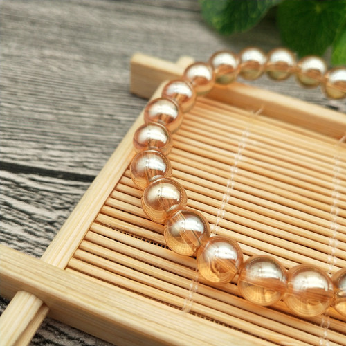 Champagne gold bracelet imitation citrine champagne glass beads bracelet jewelry live broadcast sales gold store drainage gifts