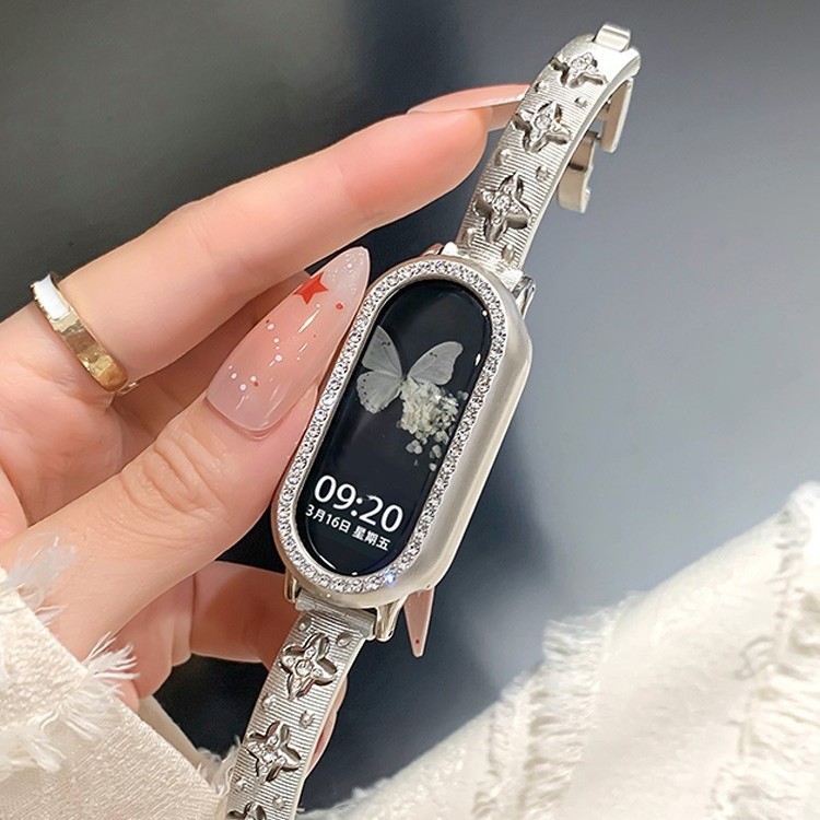 Suitable for Xiaomi Mi Band 9 Watch Strap Metal Buccellati Bracelet Women's Xiaomi 10/8 Generation Metal Watch Strap