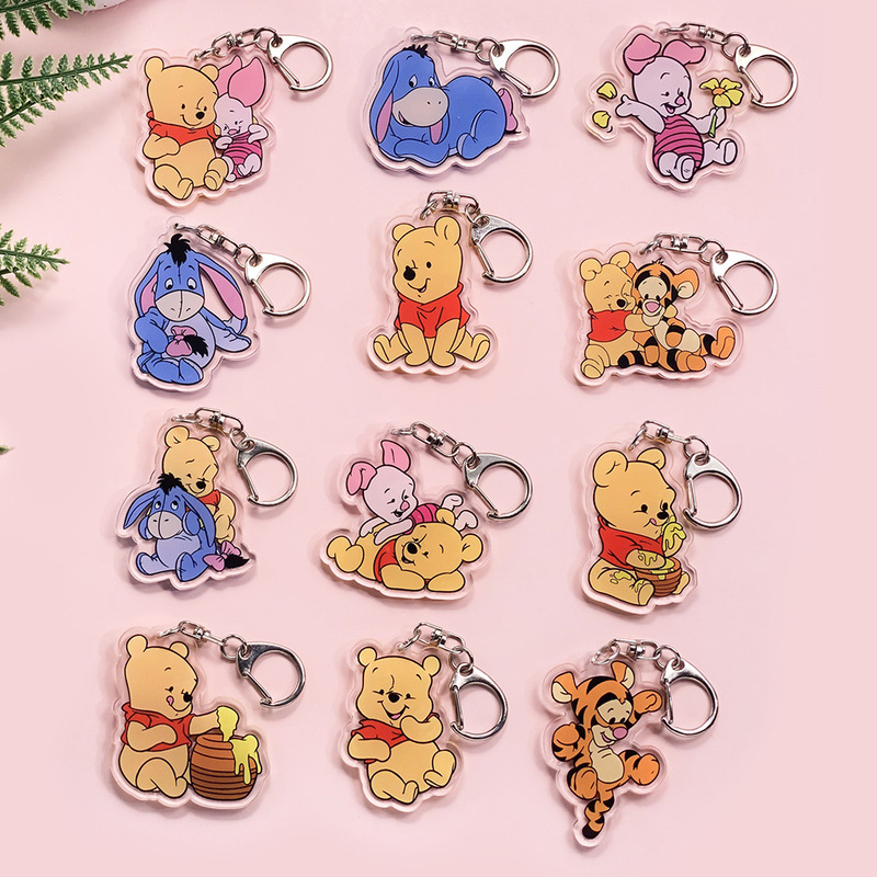 Cross-Border Winnie the Pooh, Tigger, Piglet, Eeyore Acrylic Keychain Bag Pendant Backpack Key Decoration
