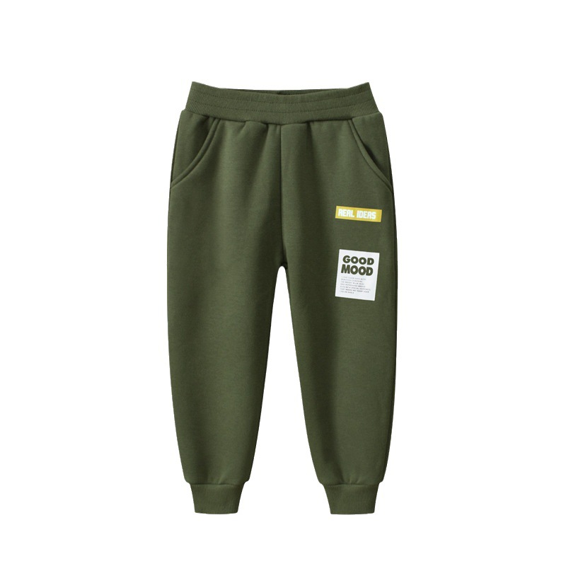 Ropa infantil 27kids, otoño e invierno, nueva colección 2024, pantalones deportivos de forro polar para niños, pantalones jogger para bebés, venta al por mayor image 7