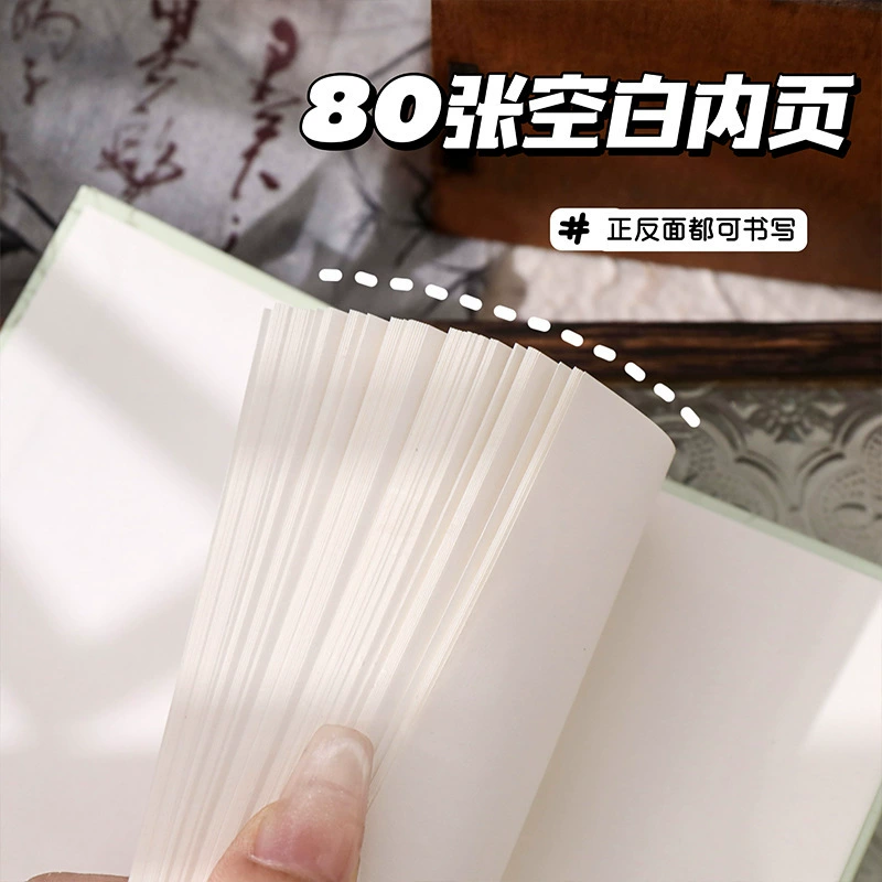 Retro pocket laptop, small handheld book for students, notebook, scheduler