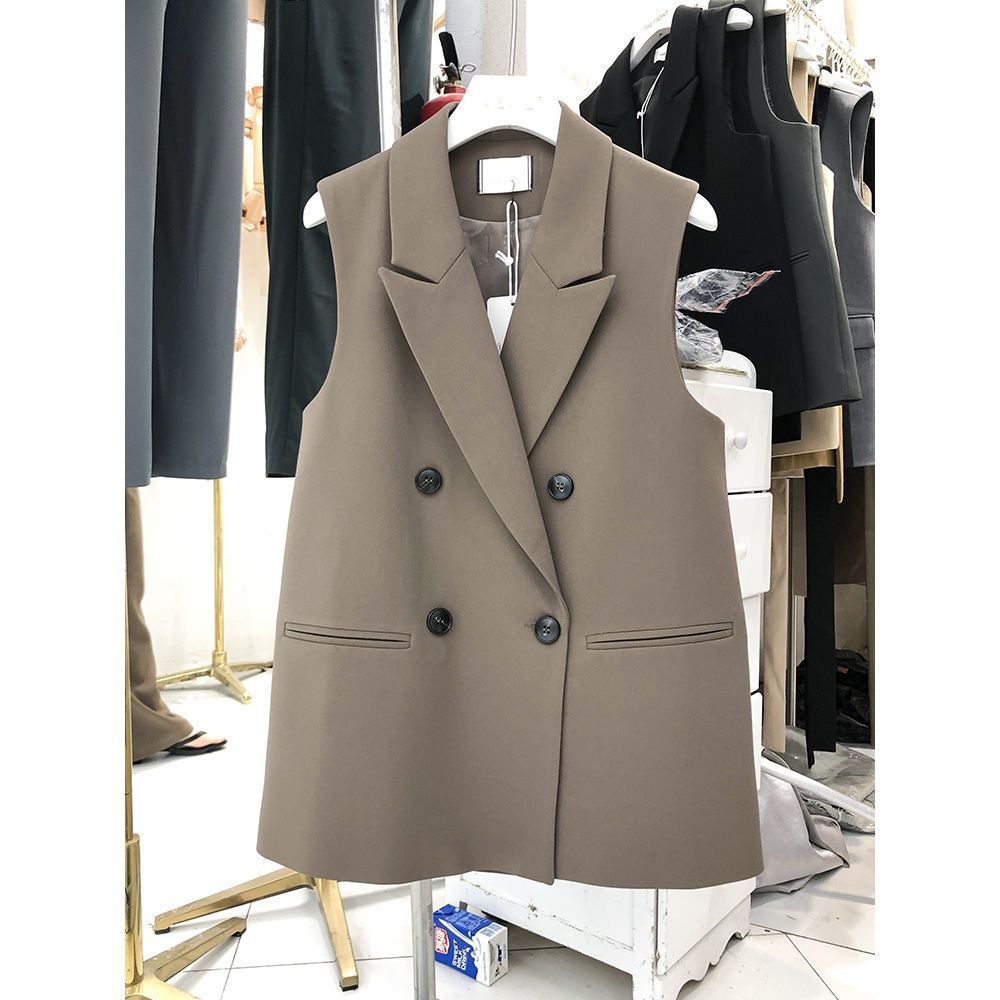 Caballo chaleco negro temperamento femenino primavera y otoño casual nuevo traje sin mangas de moda universal image 6
