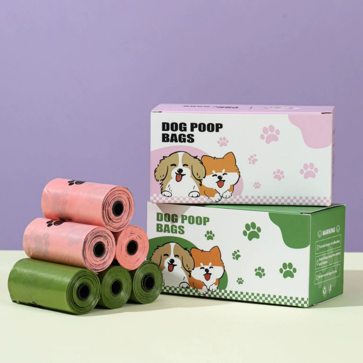 Собачья сумка для какашки 8 рулонов в коробке