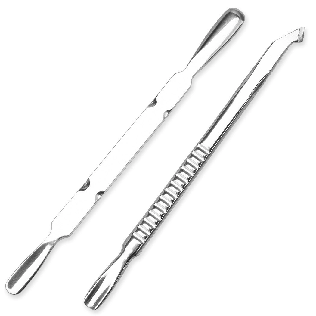 Фабрика оптовая продажа ногтей плоский толчок двуглавый стальной толчок гвозди из нержавеющей стали для удаления омертвевшей кожи ногтей стальной толчок бытовой омертвевшей кожи толчок