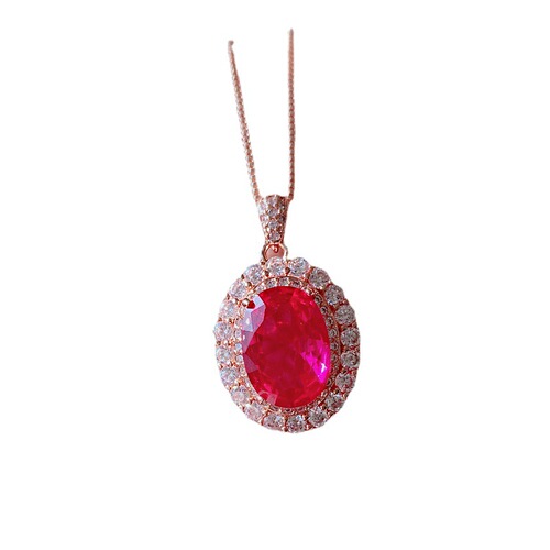 Vivienne Tam Jewelry Imitation pigeon blood red sapphire 18K rose gold large pigeon egg 8*10 ruby ring